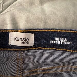 Kensie The Ella High Rise Straight Jeans - Blue